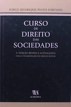 Livro Curso De Direito Das Sociedades - Resumo, Resenha, PDF, etc.