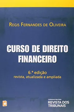 Livro Curso de Direito Financeiro - Resumo, Resenha, PDF, etc.