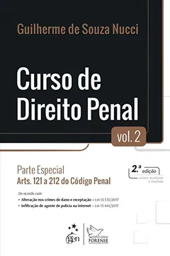 Livro Curso de Direito Penal. Parte Especial - Arts. 121 a 212 do Código Penal - Volume 2 - Resumo, Resenha, PDF, etc.