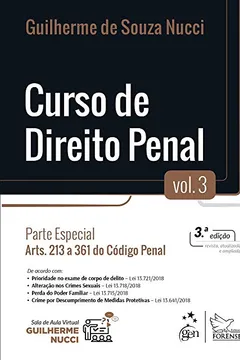 Livro Curso de Direito Penal - Vol. 3 - Parte Especial - Arts. 213 a 361 do Código Penal: Volume 3 - Resumo, Resenha, PDF, etc.