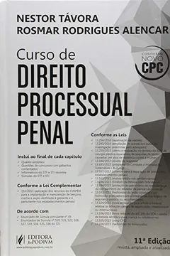 Livro Curso de Direito Processual Penal - Conforme Novo CPC 2016 - Resumo, Resenha, PDF, etc.