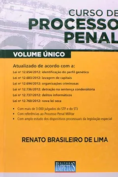 Livro Curso De Processo Penal - Volume Único - Resumo, Resenha, PDF, etc.