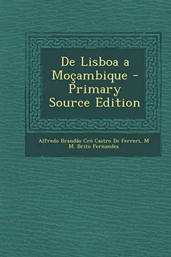 Capa do livro de Lisboa a Mocambique