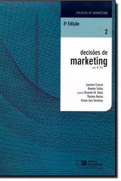 Capa do livro Decisões de Marketing. Os 4 Ps - Volume 2. Coleção De Marketing