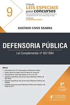 Livro Defensoria Pública: lei Complementar nº 80/1994 - Resumo, Resenha, PDF, etc.