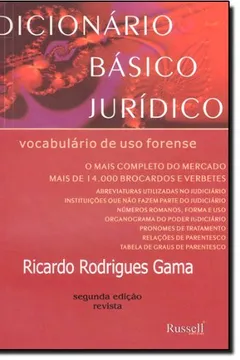 Capa do livro Dicionário Básico Jurídico