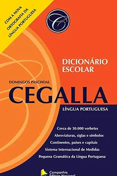Livro Dicionário Escolar da Língua Portuguesa - Resumo, Resenha, PDF, etc.