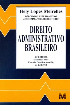 Livro Direito Administrativo Brasileiro - Resumo, Resenha, PDF, etc.
