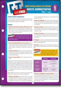 Livro Direito Administrativo - Volume 1. Coleção Reta Final - Resumo, Resenha, PDF, etc.