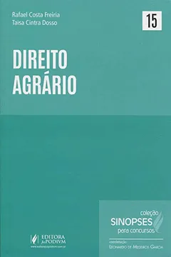 Capa do livro Direito Agrário - Volume 15. Coleção Sinopses Para Concursos
