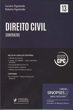 Livro Direito Civil. Contratos - Volume 13. Coleção Sinopses Para Concursos - Resumo, Resenha, PDF, etc.
