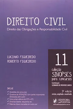 Livro Direito Civil. Obrigações e Responsabilidade Civil - Volume 11. Coleção Sinopses Para Concursos - Resumo, Resenha, PDF, etc.
