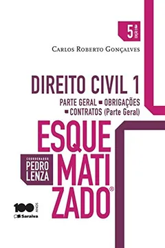 Capa do livro Direito Civil - Volume 1. Coleção Esquematizado