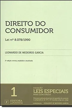 Capa do livro Direito do Consumidor. Lei Nº 8.078/1990 - Volume 1. Coleção. Leis Especiais Para Concursos