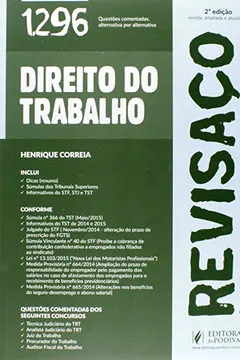 Livro Direito do Trabalho. 1.296 Questões Comentadas Alternativa por Alternativa - Coleção Revisaço - Resumo, Resenha, PDF, etc.