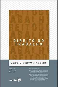 Livro Direito do trabalho - 35ª edição de 2019 - Resumo, Resenha, PDF, etc.