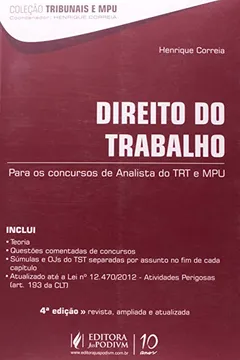 Livro Direito Do Trabalho - Resumo, Resenha, PDF, etc.