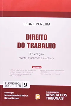 Livro Direito Do Trabalho - Volume 9 - Resumo, Resenha, PDF, etc.
