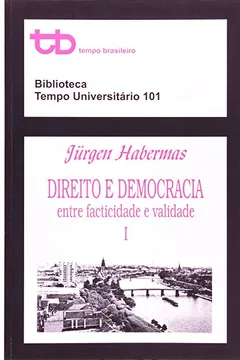 Capa do livro Direito e Democracia. Entre Facticidade e Validade - Volume 1