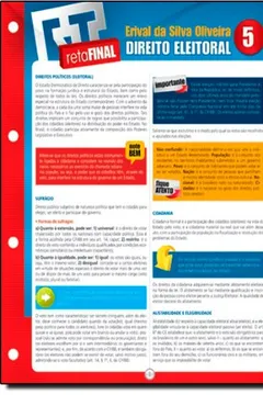 Livro Direito Eleitoral 5. Reta Final - Resumo, Resenha, PDF, etc.