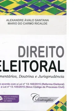 Livro Direito Eleitoral. Comentários, Doutrina e Jurisprudência - 3 Volumes - Resumo, Resenha, PDF, etc.