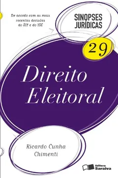 Capa do livro Direito Eleitoral - Volume 29. Coleção Sinopses Jurídicas