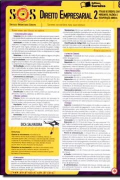 Livro Direito Empresarial 2 - Volume 8. Coleção SOS-Sínteses Organizadas Saraiva - Resumo, Resenha, PDF, etc.