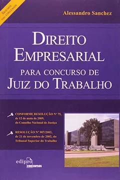 Livro Direito Empresarial Para Concurso De Juiz Do Trabalho - Resumo, Resenha, PDF, etc.