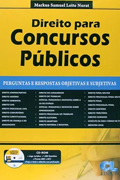 Capa do livro Direito Para Concursos Publicos