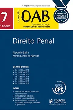 Capa do livro Direito Penal. 1ª Fase - Volume 7. Coleção OAB