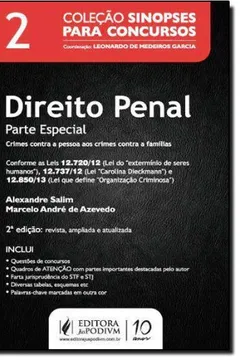 Livro Direito Penal. Parte Especial. Artigos 121 ao 212 - Volume 2. Coleção Sinopses Para Concursos - Resumo, Resenha, PDF, etc.