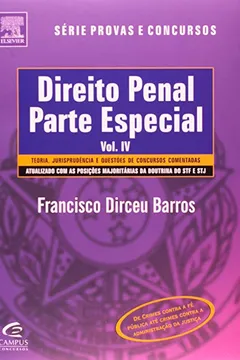 Livro Direito Penal. Parte Especial - Volume 4. Série Provas E Concursos - Resumo, Resenha, PDF, etc.