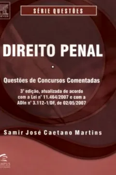 Livro Direito Penal. Questoes De Concursos Comentadas - Resumo, Resenha, PDF, etc.