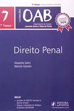 Livro Direito Penal - Volume 7. Coleção OAB - Resumo, Resenha, PDF, etc.