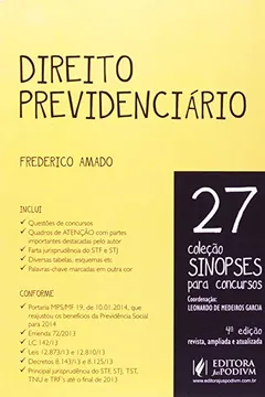 Livro Direito Previdenciário. Sinopses Para Concurso - Volume 27 - Resumo, Resenha, PDF, etc.