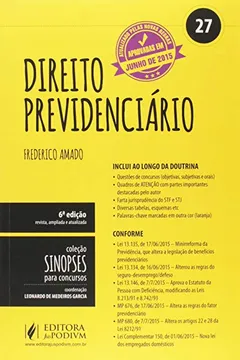 Livro Direito Previdenciario (sinopses Para Concursos - Vol. 27) - Resumo, Resenha, PDF, etc.
