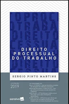 Livro Direito processual do trabalho - 41ª edição de 2019 - Resumo, Resenha, PDF, etc.