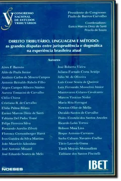 Capa do livro Direito Tributário, Linguagem e Método - Coleção V Congresso Nacional de Estudos Tributários