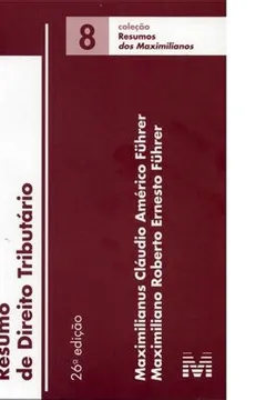 Capa do livro Direito Tributário. Resumo 8