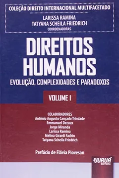 Capa do livro Direitos Humanos. Evolução, Complexidades e Paradoxos - Volume 1. Coleção Direito Internacional Multifacetado