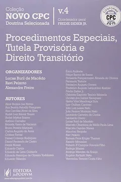Capa do livro Doutrina Selecionada. Procedimentos Especiais, Tutela Provisória e Direito Transitório - Volume 4. Coleção Novo CPC