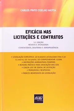 Capa do livro Eficácia nas Licitações e Contratos