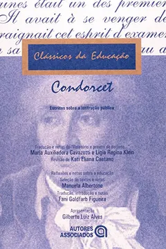 Capa do livro Escritos Sobre a Instrução Pública. Condorcet