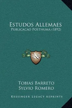 Livro Estudos Allemaes: Publicacao Posthuma (1892) - Resumo, Resenha, PDF, etc.