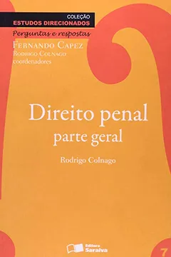 Livro Estudos Direcionados - Direito Penal - Parte Geral - Resumo, Resenha, PDF, etc.