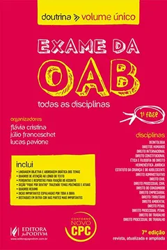 Livro Exame da Oab. Todas as Disciplinas. 1ª Fase - Volume Único - Resumo, Resenha, PDF, etc.