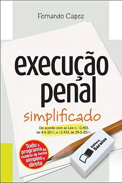 Livro Execução Penal Simplificado - Coleção Direito Simplificado - Resumo, Resenha, PDF, etc.