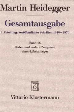 Livro Gesamtausgabe. 4 Abteilungen / 1. Abt: Veroffentlichte Schriften / Reden Und Andere Zeugnisse Eines Lebensweges 1910-1976 - Resumo, Resenha, PDF, etc.