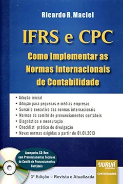 Livro IFRS e CPC. Como Implementar as Normas Internacionais de Contabilidade (+ CD-ROM) - Resumo, Resenha, PDF, etc.