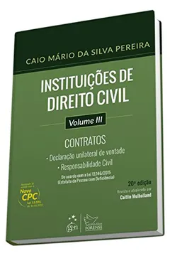 Capa do livro Instituições de Direito Civil. Contratos - Volume III
